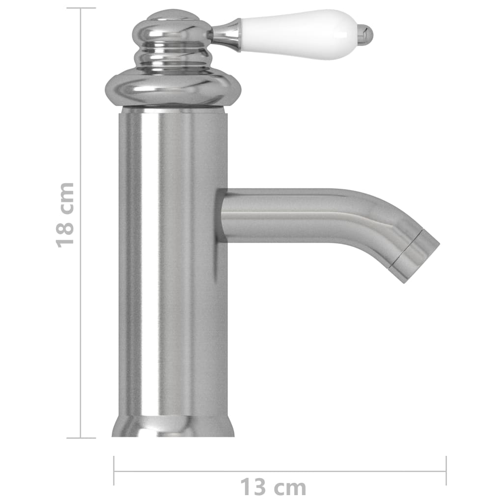 Bathroom sink faucet, silver, 130x180 mm