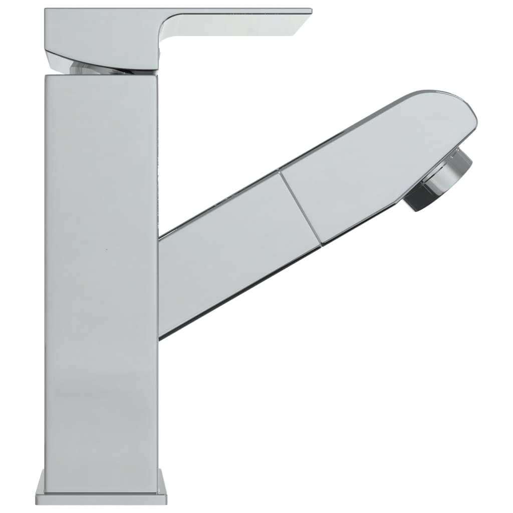 Pull-out bathroom sink faucet, chrome finish, 157x172 mm