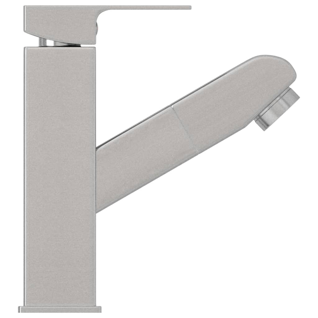 Pull-out bathroom sink faucet, silver, 157x172 mm