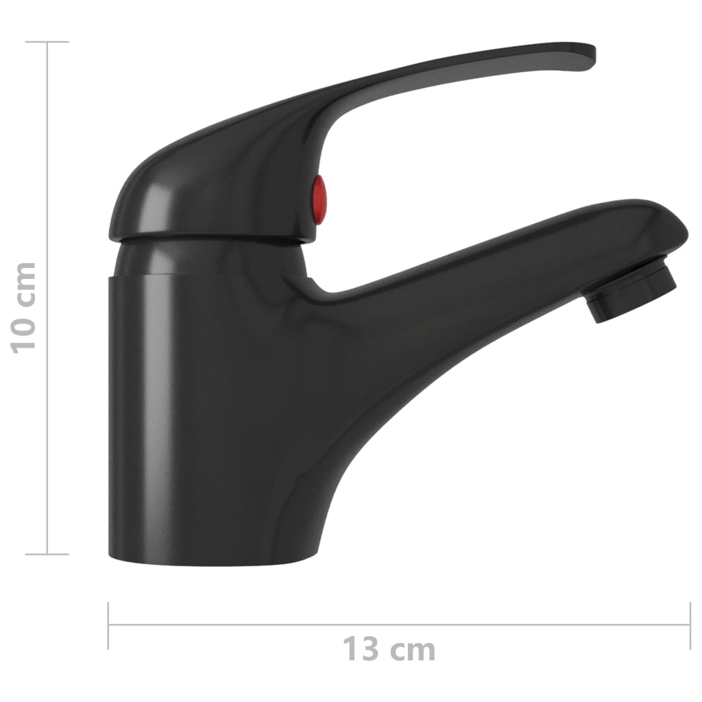 Sink mixer tap, black, 13x10 cm