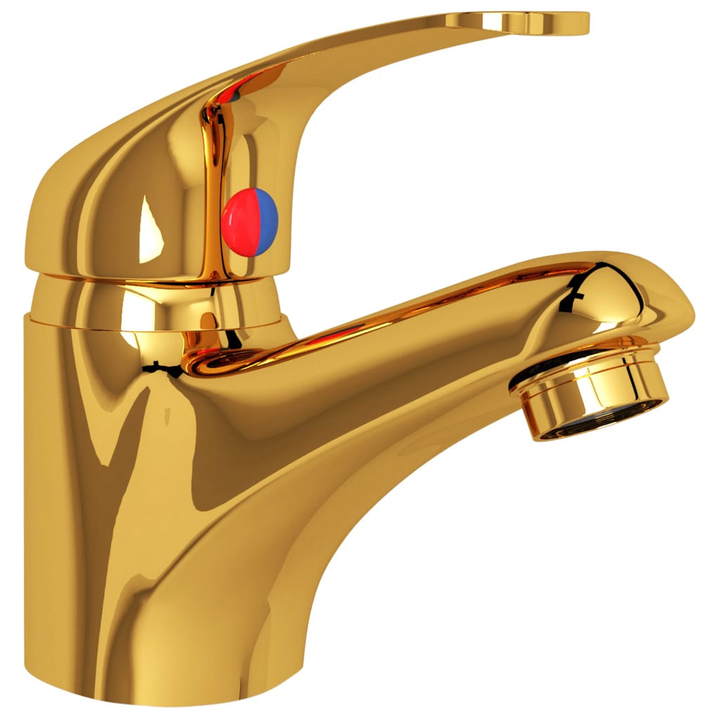 Sink mixer tap, gold, 13x10 cm