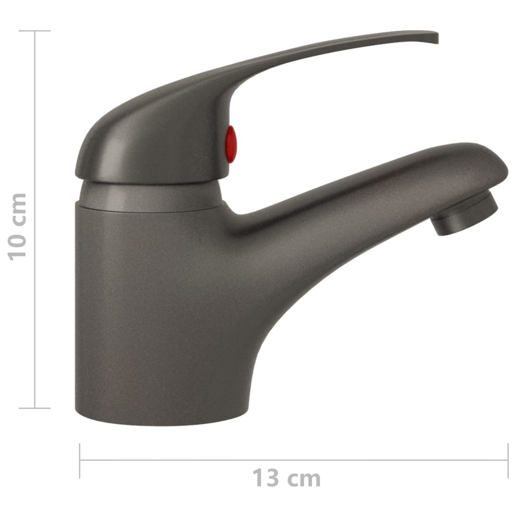 Sink mixer tap, grey, 13x10 cm