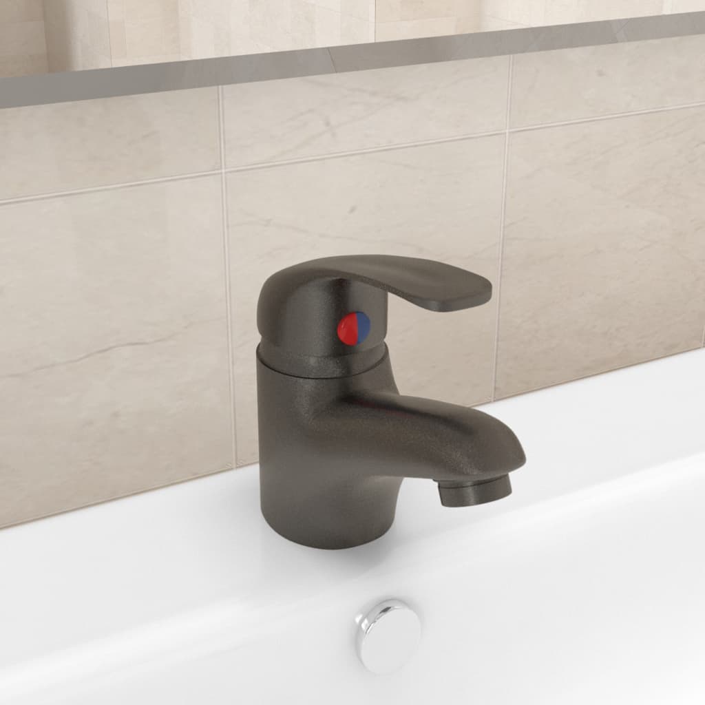 Sink mixer tap, grey, 13x10 cm