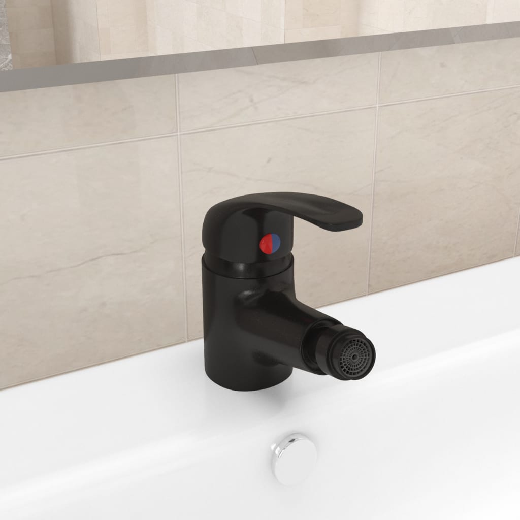 Bathroom bidet mixer tap, black, 13x12 cm