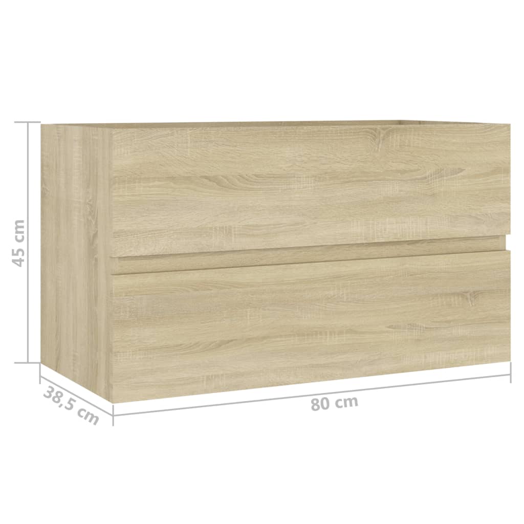 Sink cabinet, Sonoma oak, 80x38.5x45 cm, chipboard