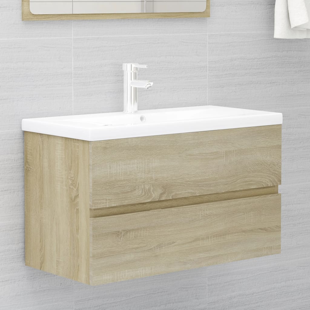 Sink cabinet, Sonoma oak, 80x38.5x45 cm, chipboard