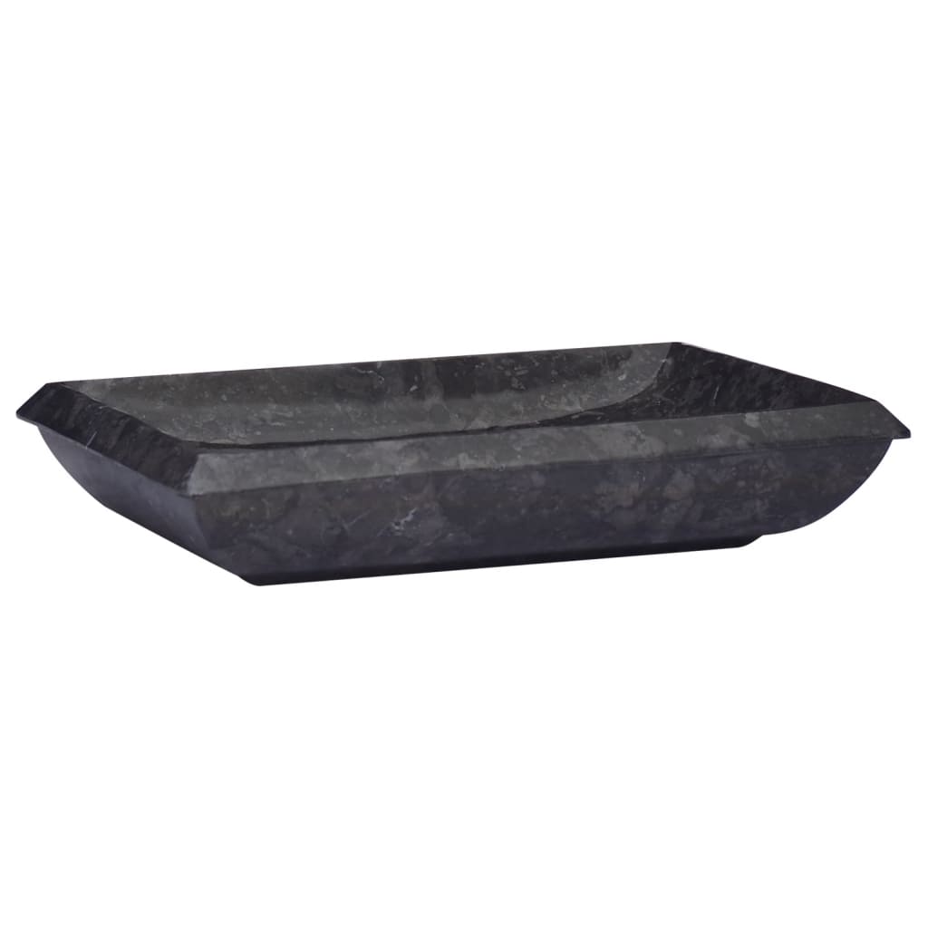 Sink, black, 50x35x10 cm, marble