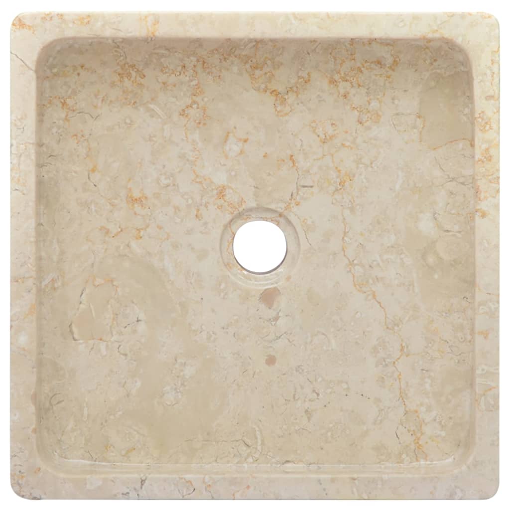 Sink, cream, 40x40x10 cm, marble