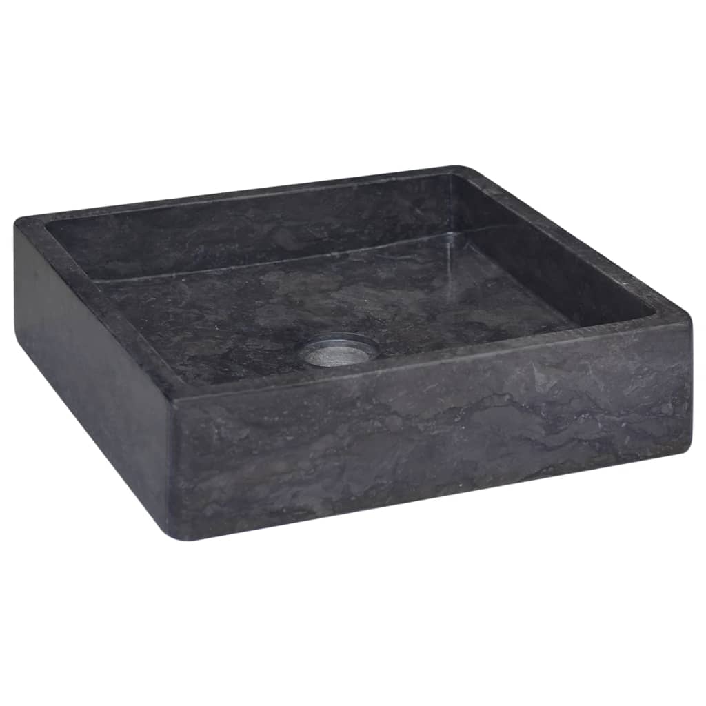 Sink, black, 40x40x10 cm, marble