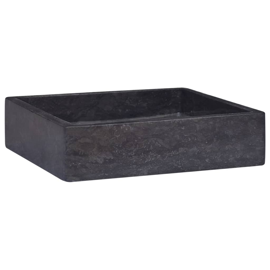 Sink, black, 40x40x10 cm, marble