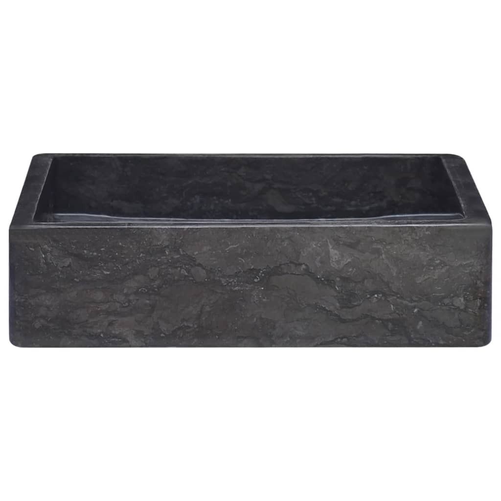 Sink, black, 40x40x10 cm, marble