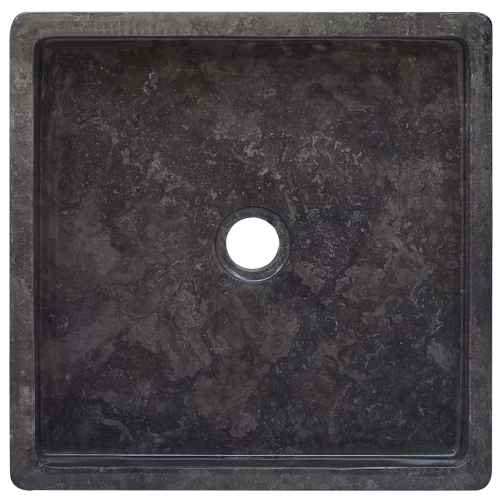 Sink, black, 40x40x10 cm, marble