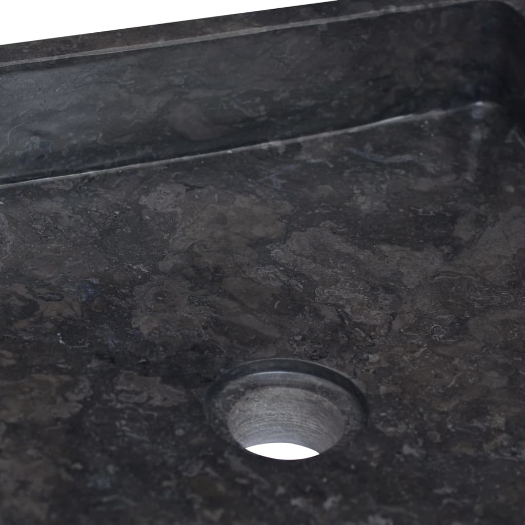 Sink, black, 40x40x10 cm, marble