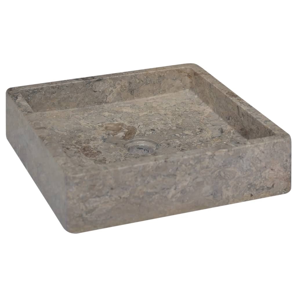 Sink, gray, 40x40x10 cm, marble