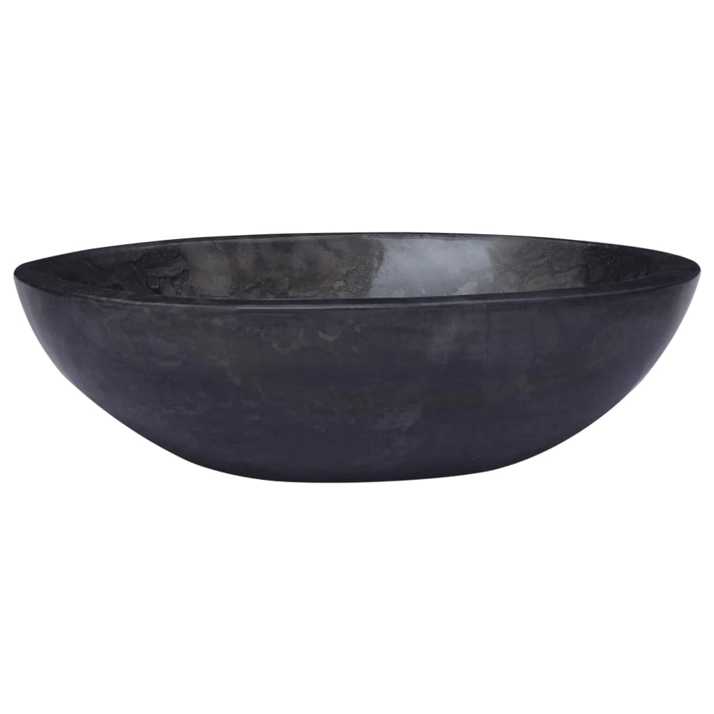 Sink, black, 53x40x15 cm, marble