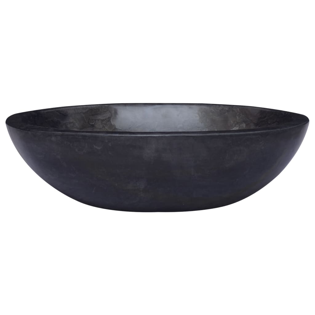 Sink, black, 53x40x15 cm, marble