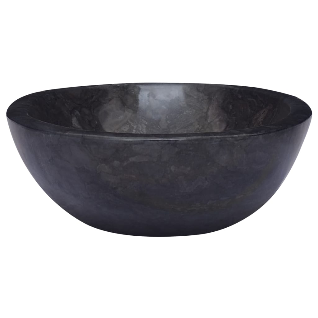 Sink, black, 53x40x15 cm, marble