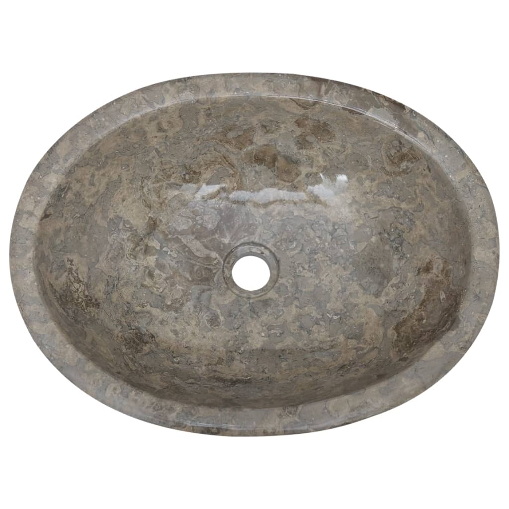 Sink, gray, 53x40x15 cm, marble