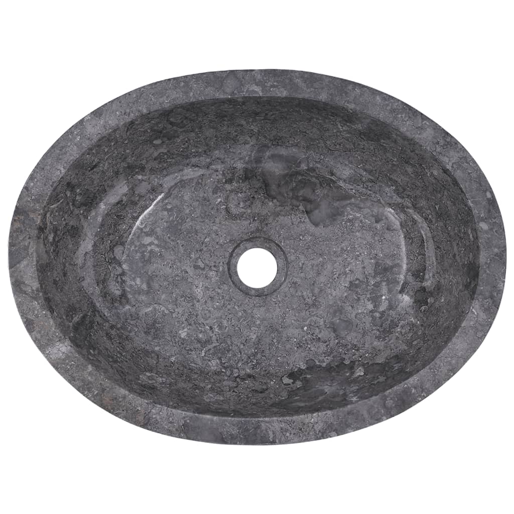 Sink, gray, 53x40x15 cm, marble