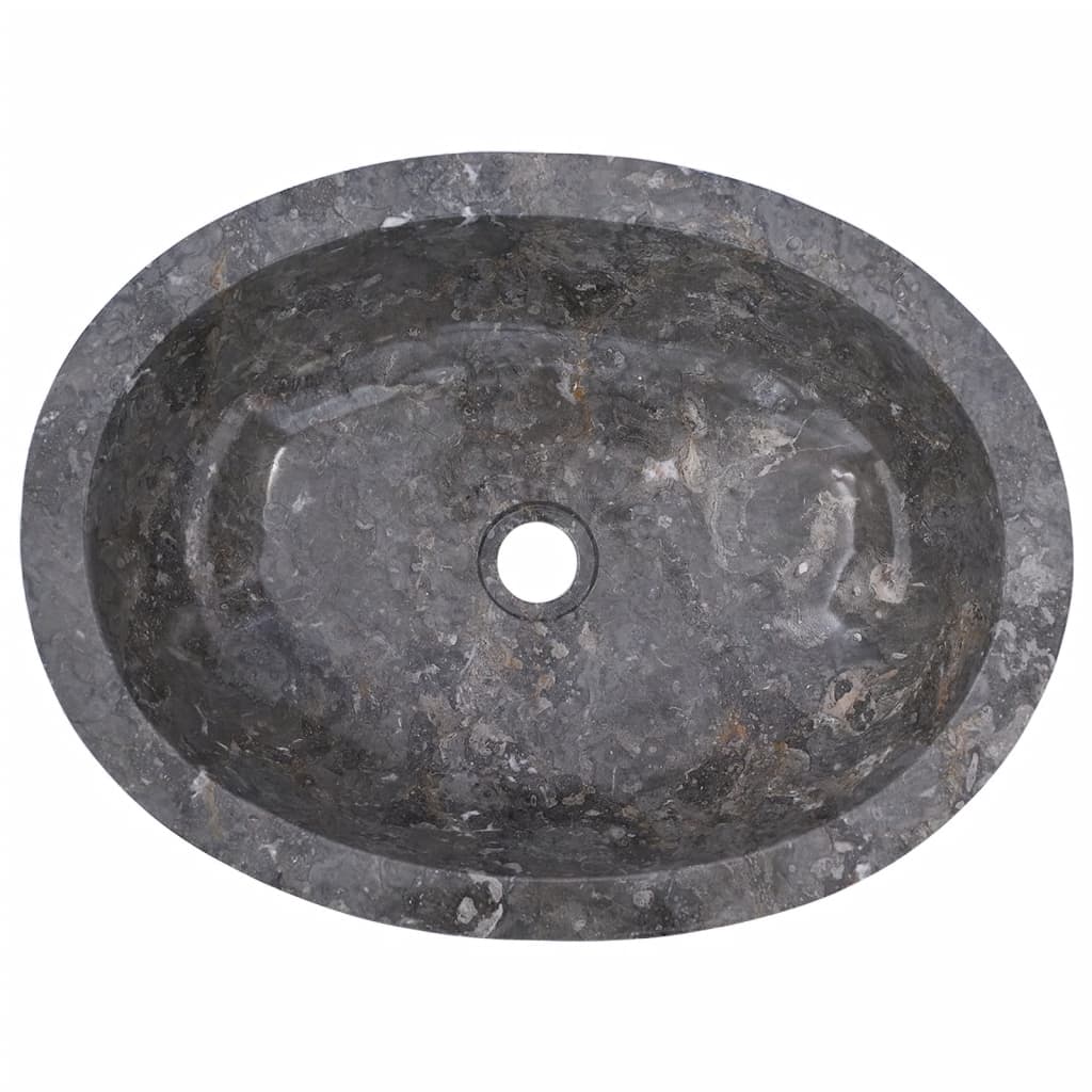 Sink, gray, 53x40x15 cm, marble