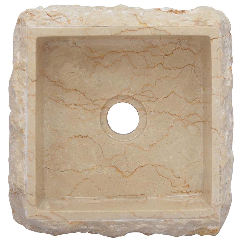 Sink, cream, 30x30x13 cm, marble