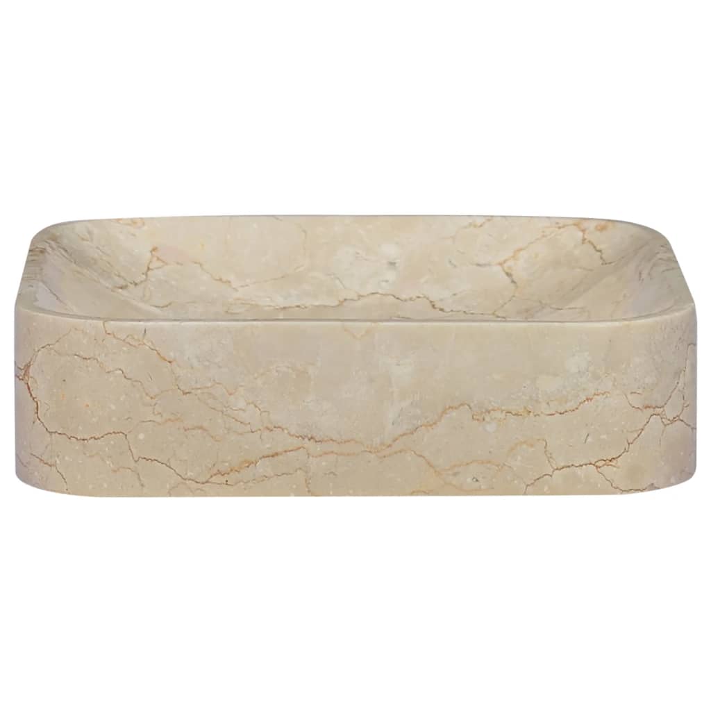 Sink, cream, 40x40x10 cm, marble