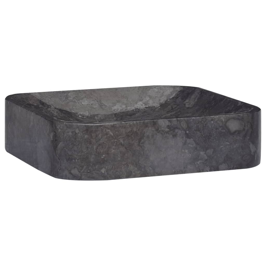 Sink, black, 40x40x10 cm, marble