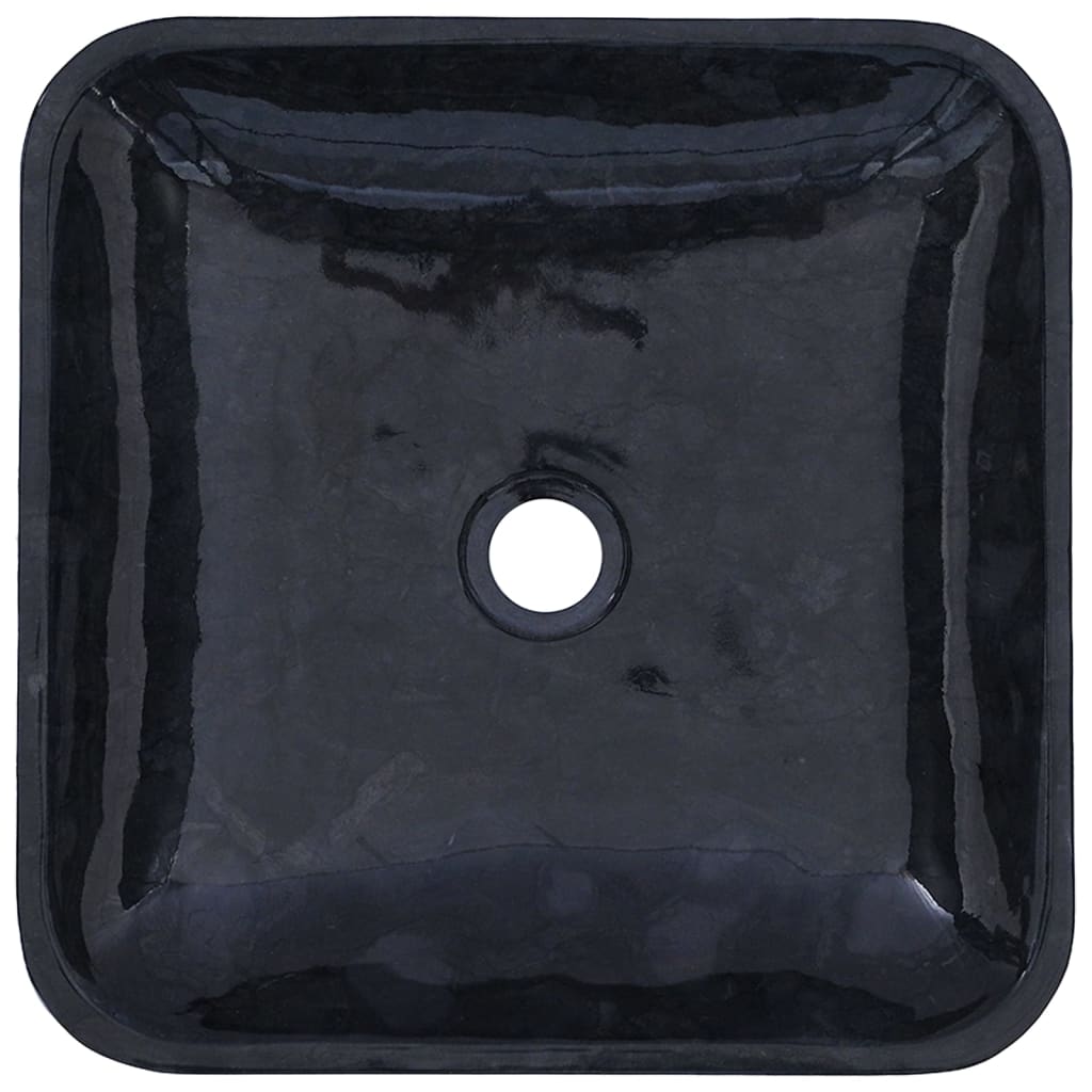 Sink, black, 40x40x10 cm, marble