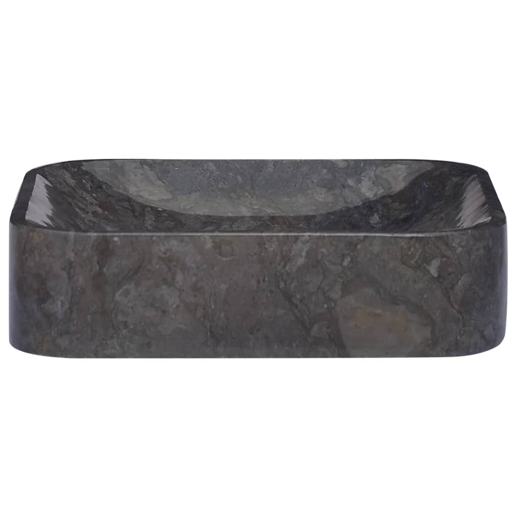 Sink, black, 40x40x10 cm, marble