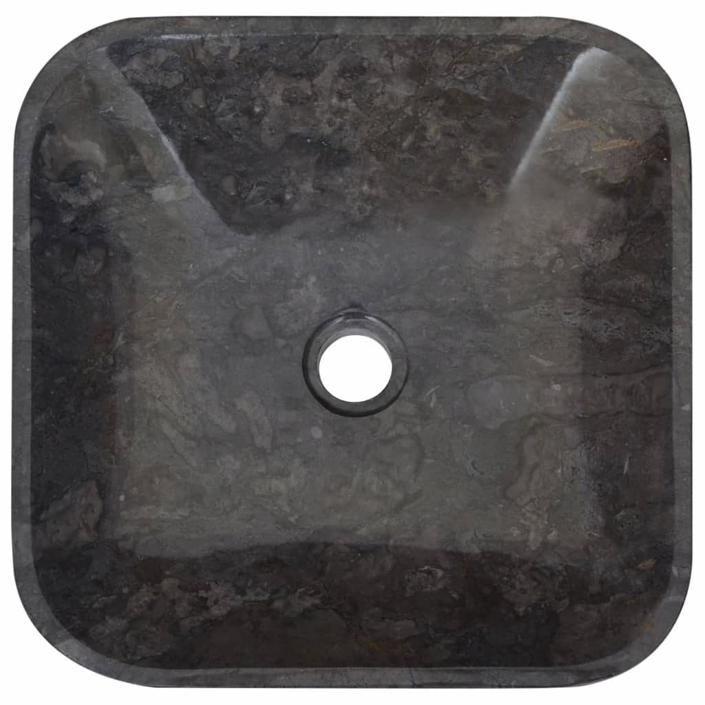 Sink, black, 40x40x10 cm, marble