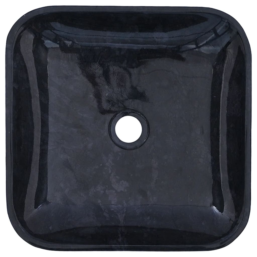 Sink, black, 40x40x10 cm, marble