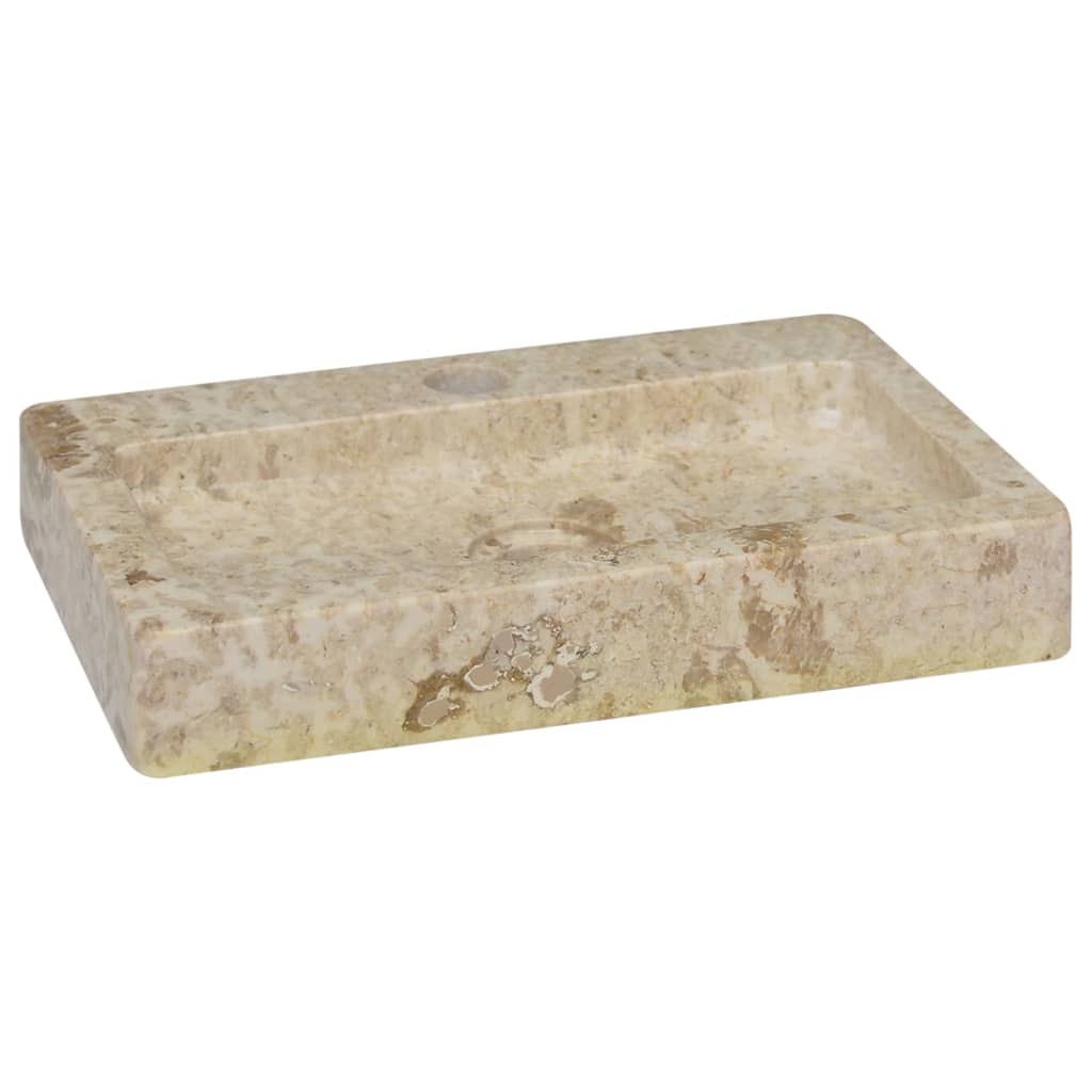 Wall-mounted sink, cream, 38x24x6.5 cm, marble