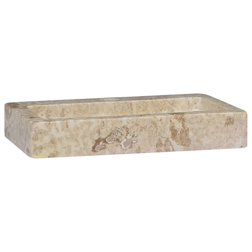 Wall-mounted sink, cream, 38x24x6.5 cm, marble