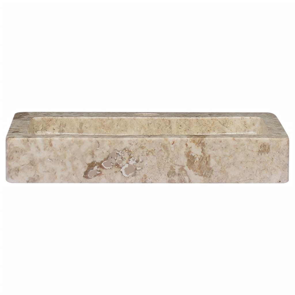 Wall-mounted sink, cream, 38x24x6.5 cm, marble