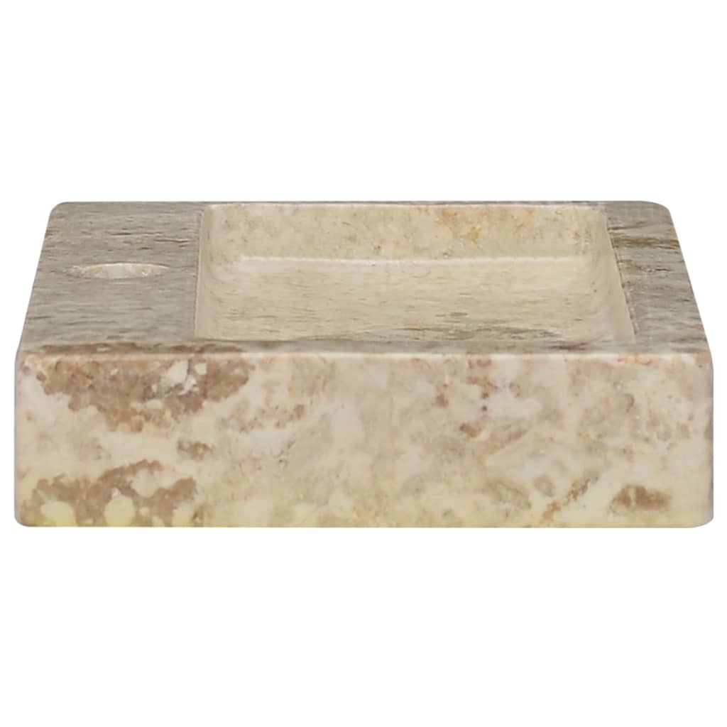 Wall-mounted sink, cream, 38x24x6.5 cm, marble