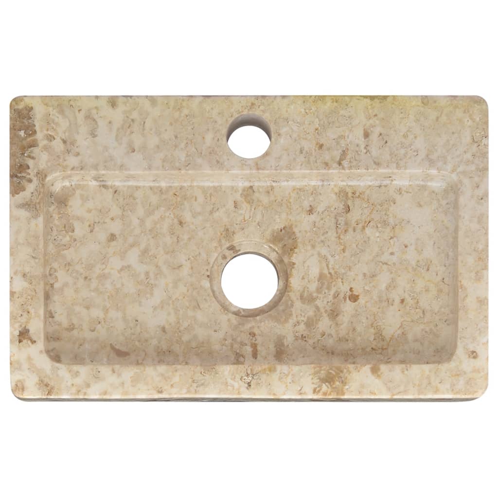 Wall-mounted sink, cream, 38x24x6.5 cm, marble