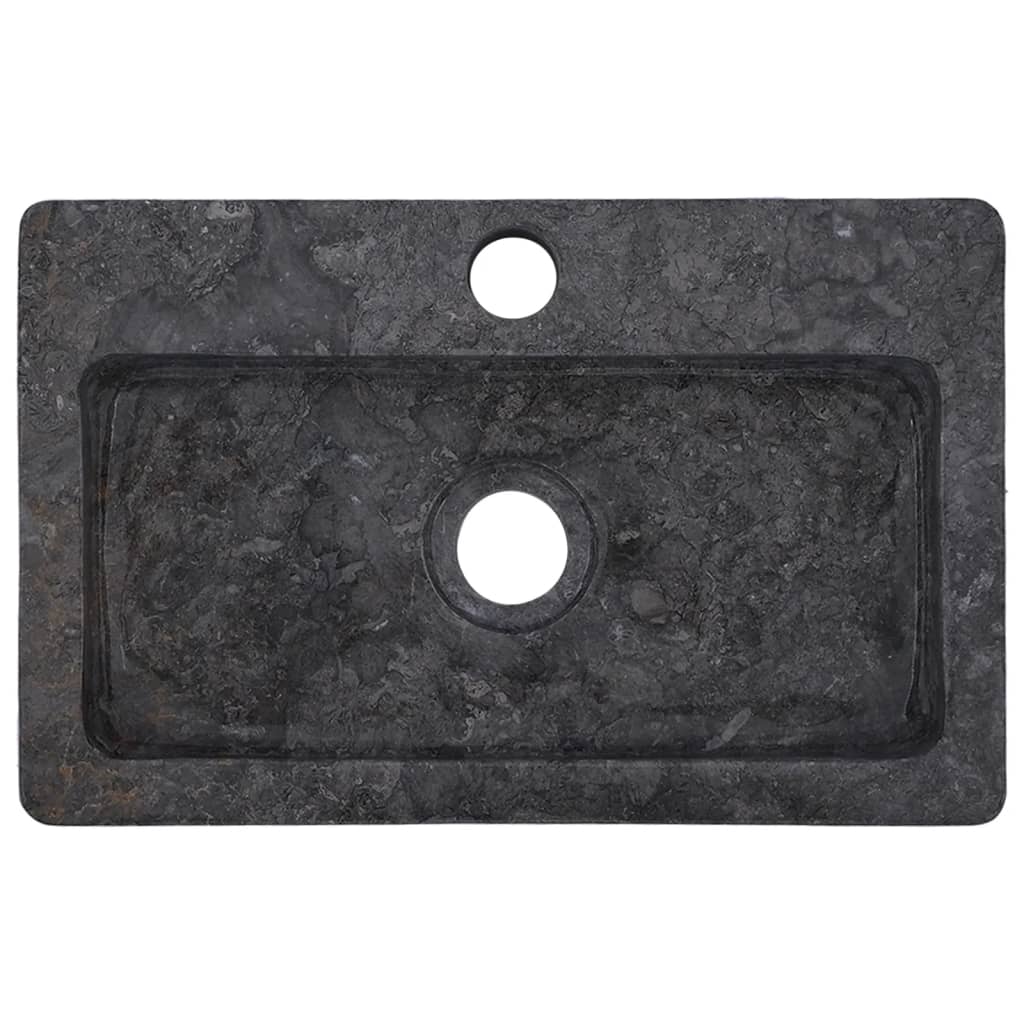 Wall-mounted sink, gray, 38x24x6.5 cm, marble