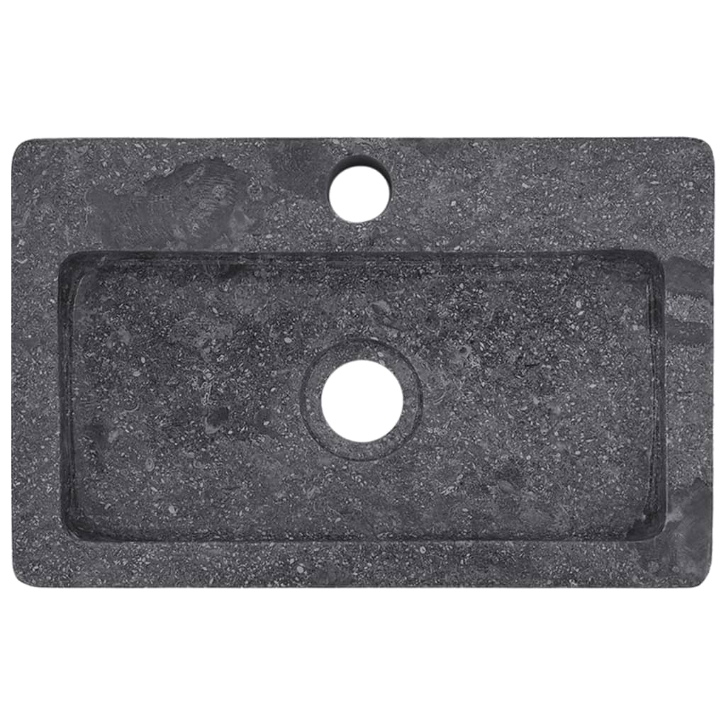 Wall-mounted sink, gray, 38x24x6.5 cm, marble