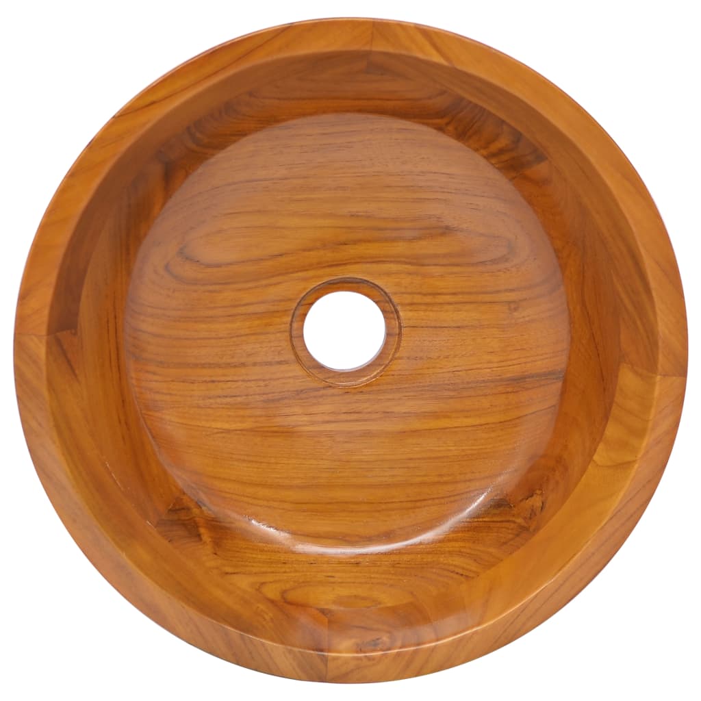 Sink, Φ40x10 cm, solid teak wood