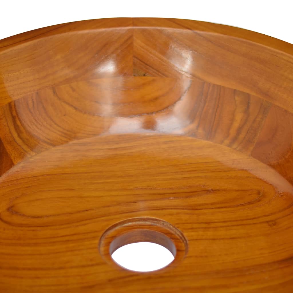 Sink, Φ40x10 cm, solid teak wood