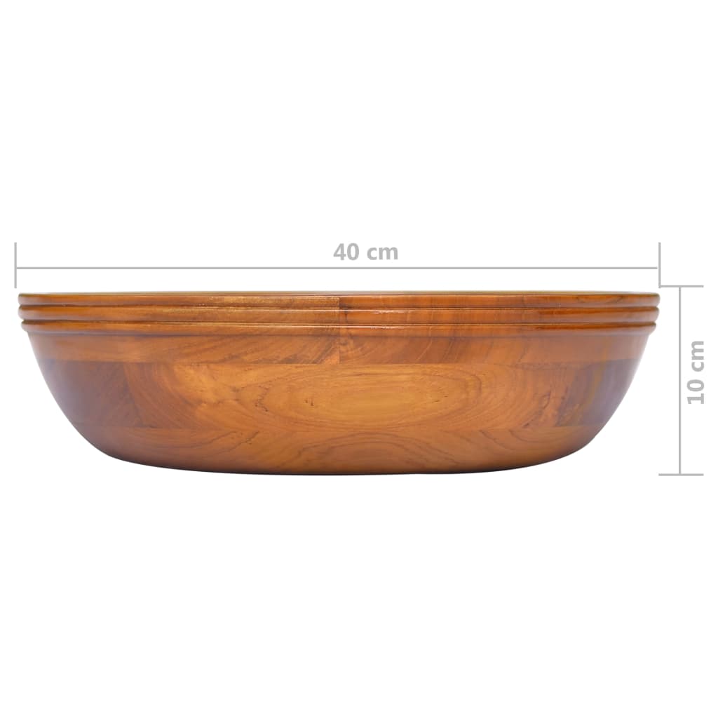 Sink, Φ40x10 cm, solid teak wood