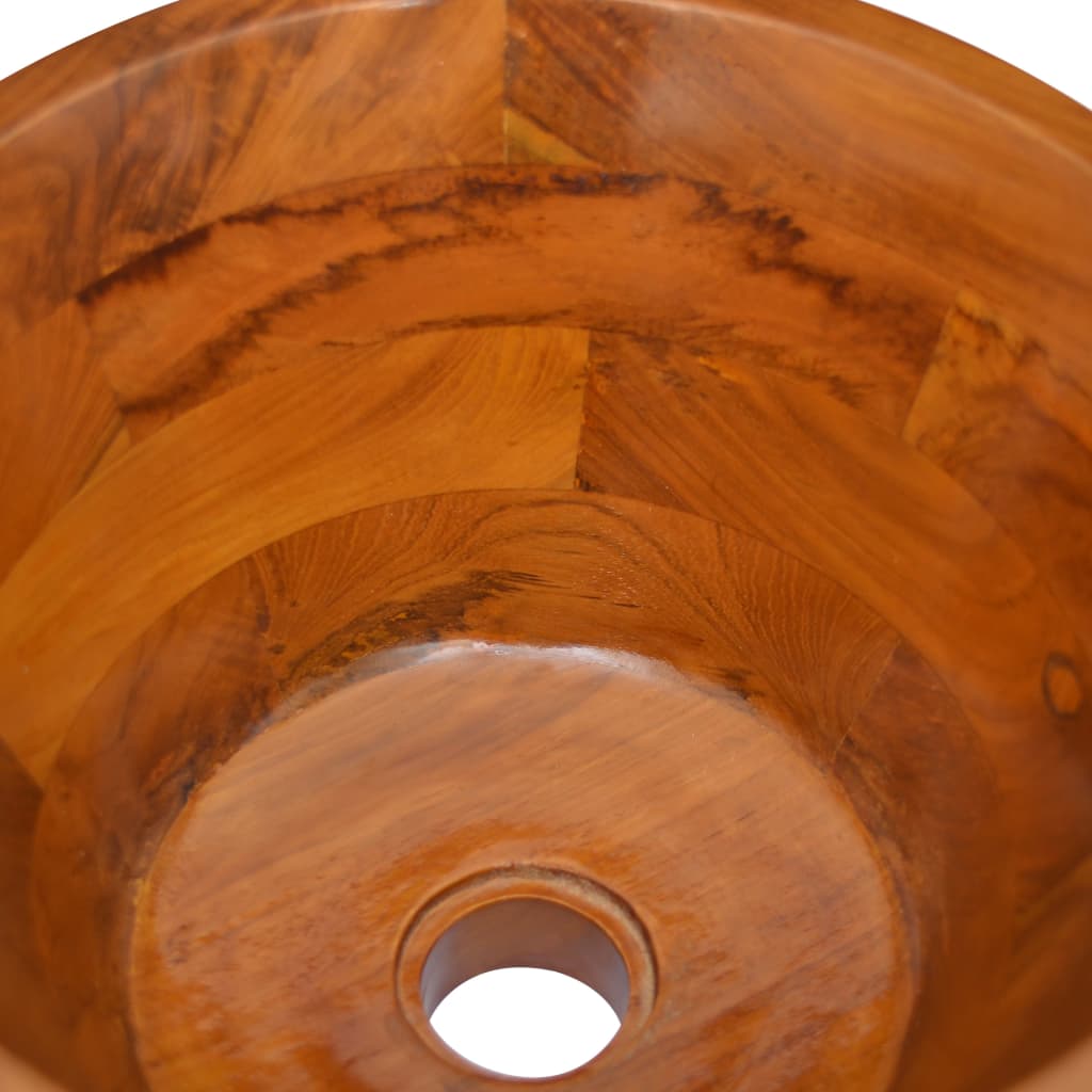 Sink, Φ40x20 cm, solid teak wood