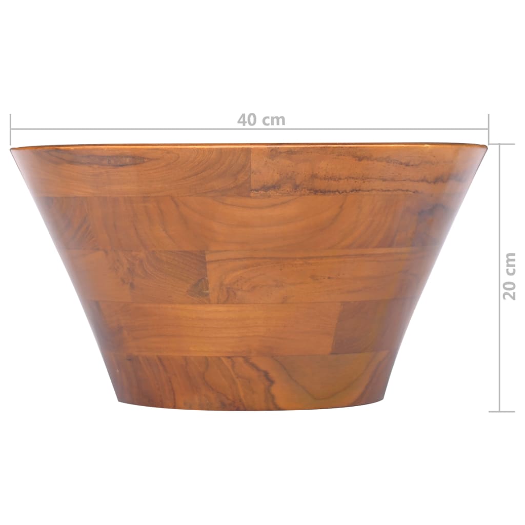 Sink, Φ40x20 cm, solid teak wood