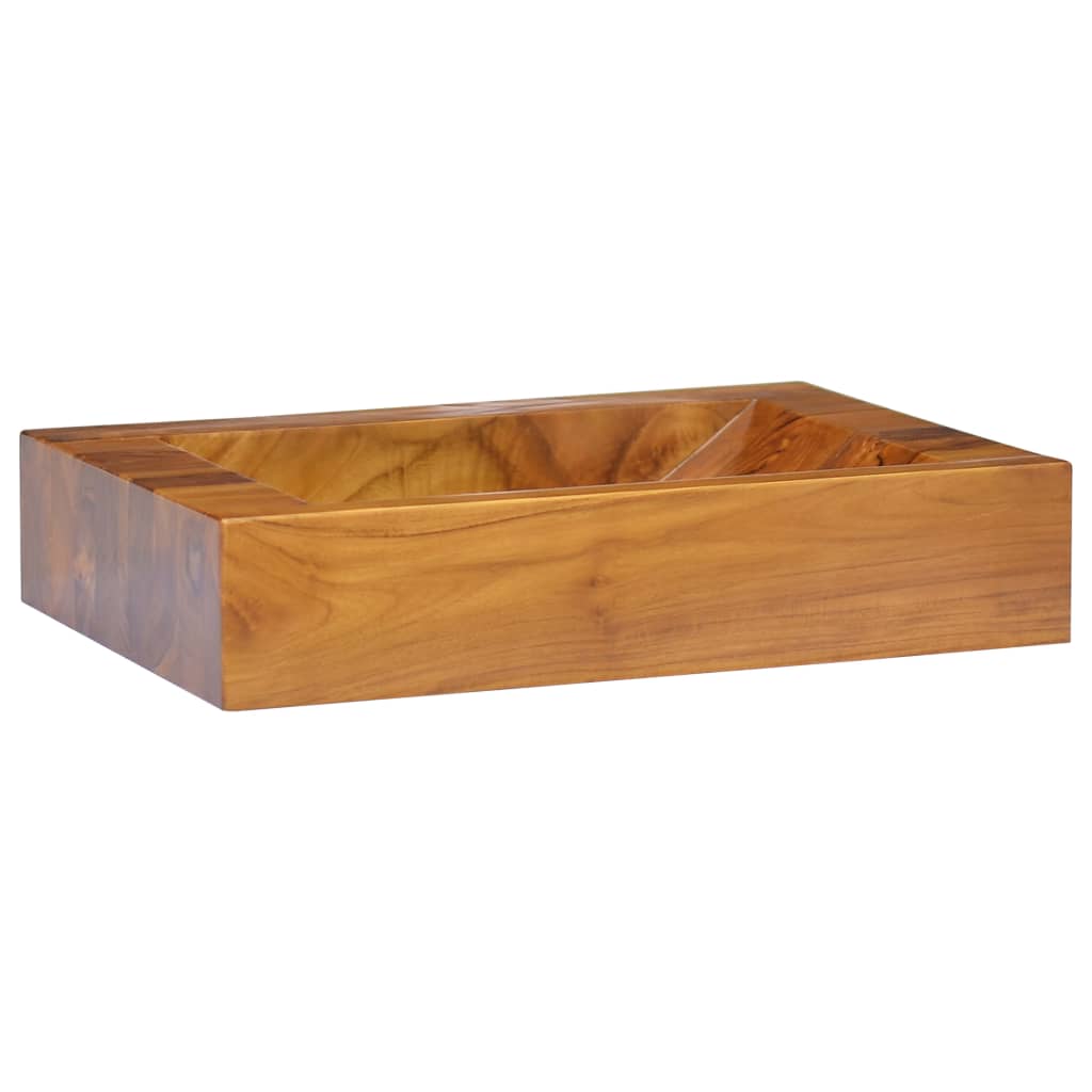 Sink, 50x35x10 cm, solid teak wood