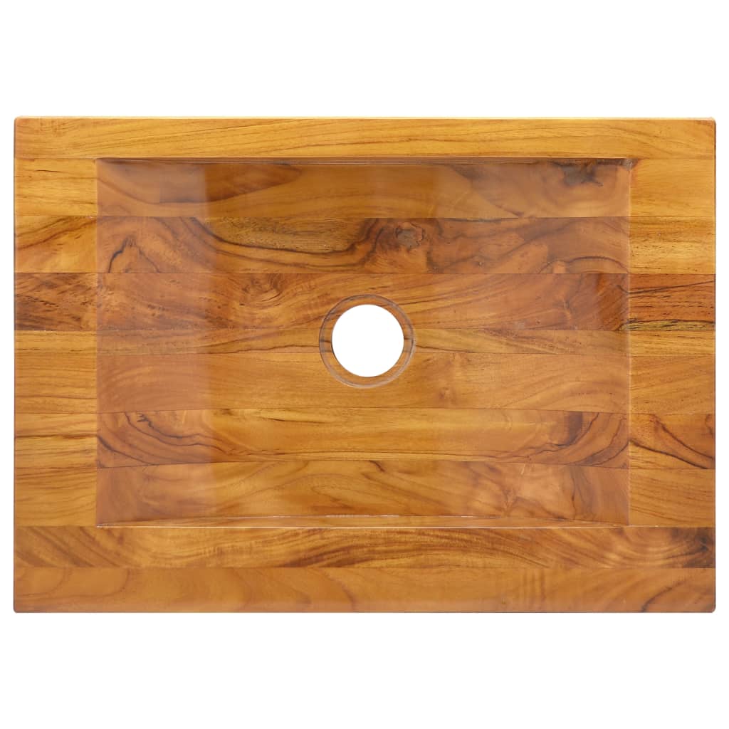 Sink, 50x35x10 cm, solid teak wood