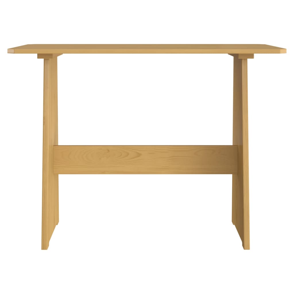 Kitchen table with bench "REINE", honey brown, solid pine wood