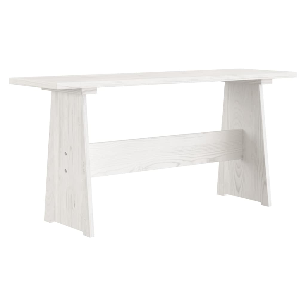 Kitchen table with bench "REINE", white, solid pine wood