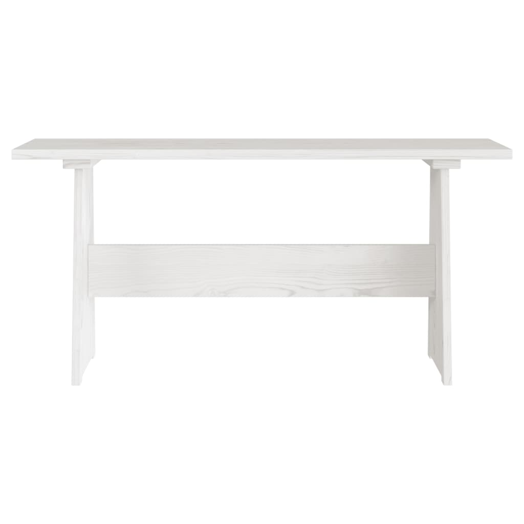 Kitchen table with bench "REINE", white, solid pine wood