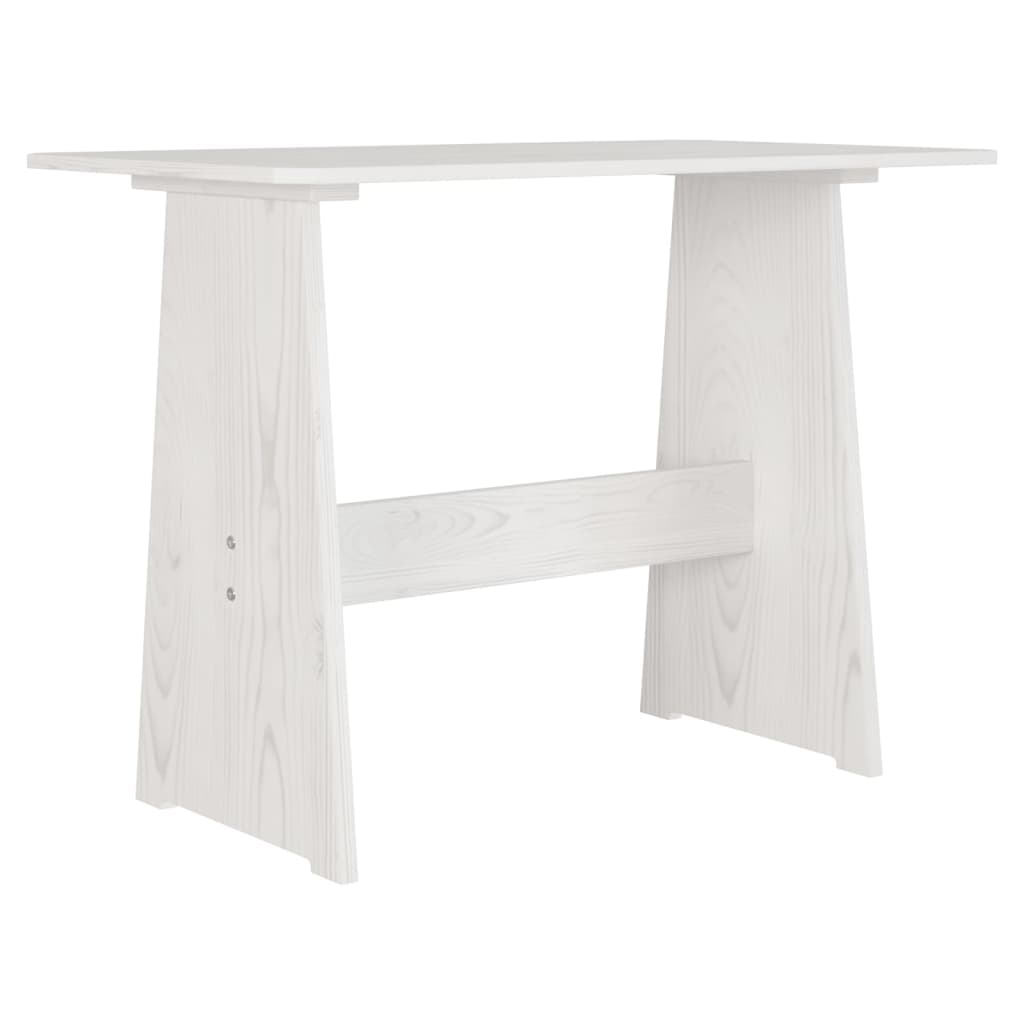 Kitchen table with bench "REINE", white, solid pine wood