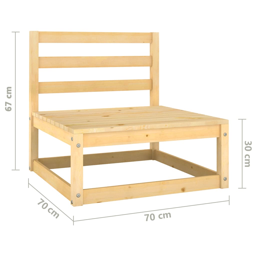 Garden furniture set, 2 pieces, solid pine wood